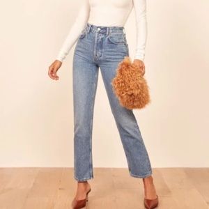 NWT Reformation Cynthia High Rise Straight Jean | Size 28